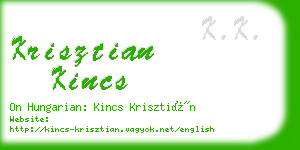 krisztian kincs business card